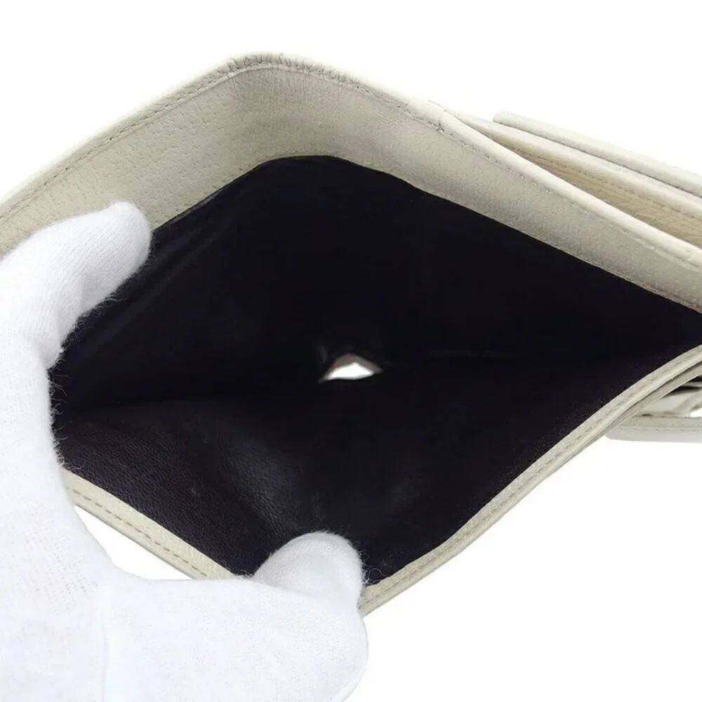 GUCCI Bifold Wallet Beige brown gold Women 112664 Authentic secondhand - Picture 6 of 9